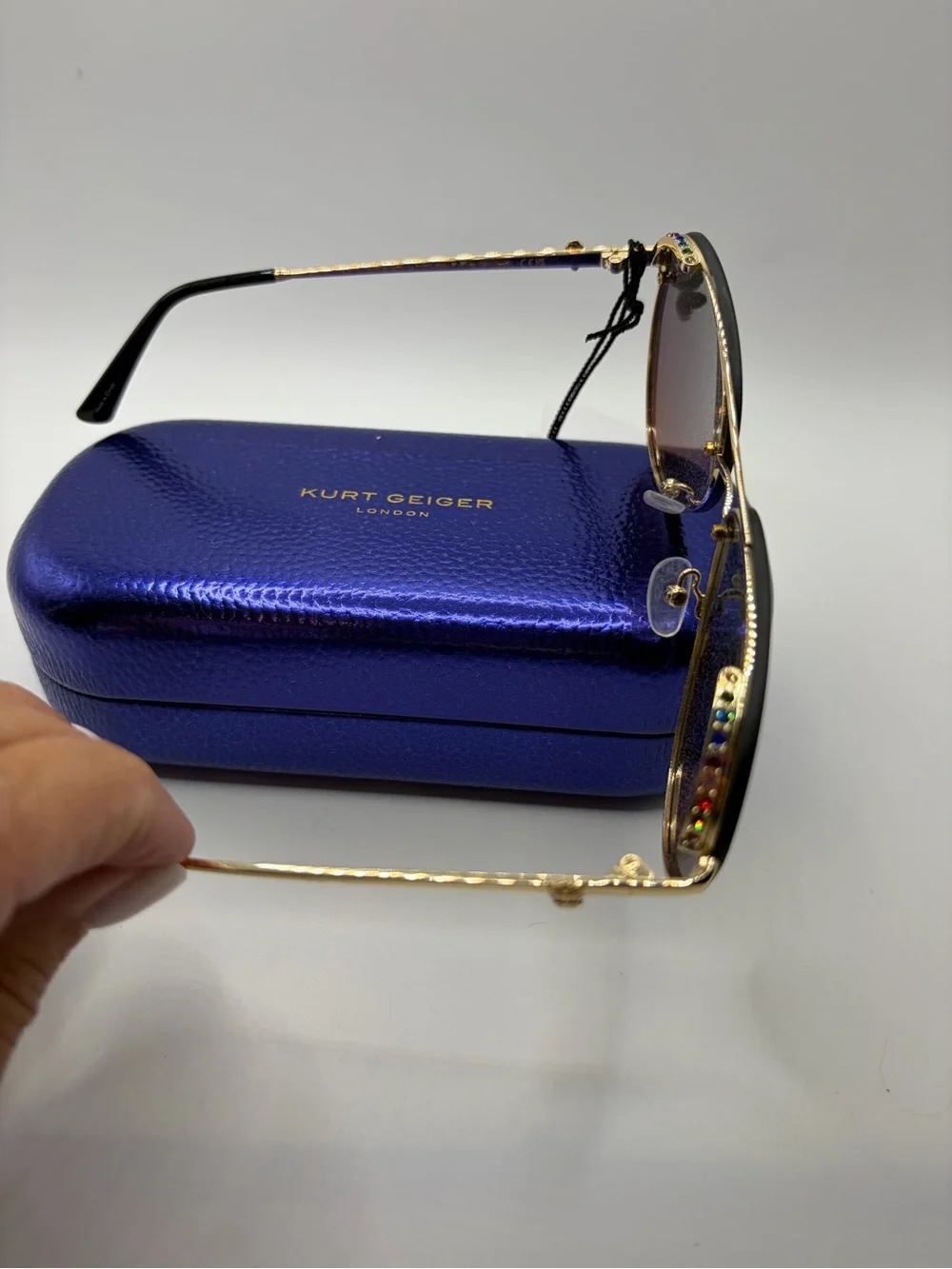 Kurt Geiger  Aviator Sunglasses with Jewels